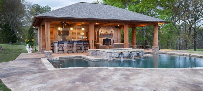 Pool house interior designs