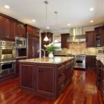 Brown Painted Kitchen Cabonets