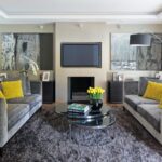 Grey and Off white living room designs