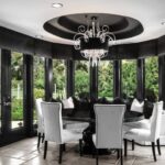 Black White Dining Room